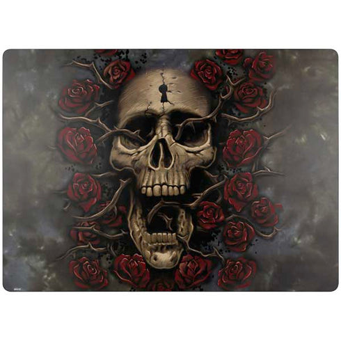 Liquid Blue Skull Entwined with Roses Surface Laptop 7 13.8in Skin