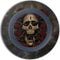 Liquid Blue Skull Entwined with Roses Wireless Charger Skin