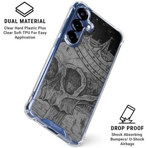 Alchemy Carta Skull Sketch Galaxy S25 Plus Clear Case
