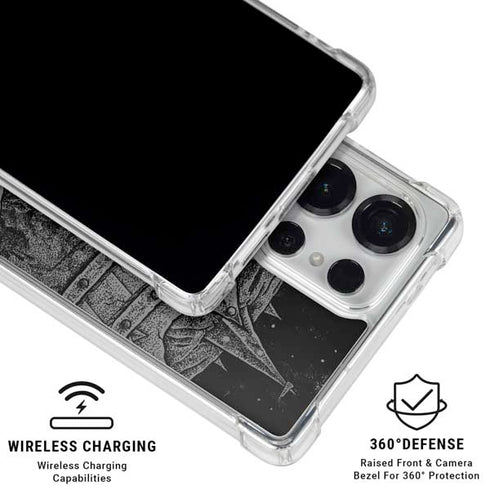 Alchemy Carta Skull Sketch Galaxy S25 Ultra Clear Case