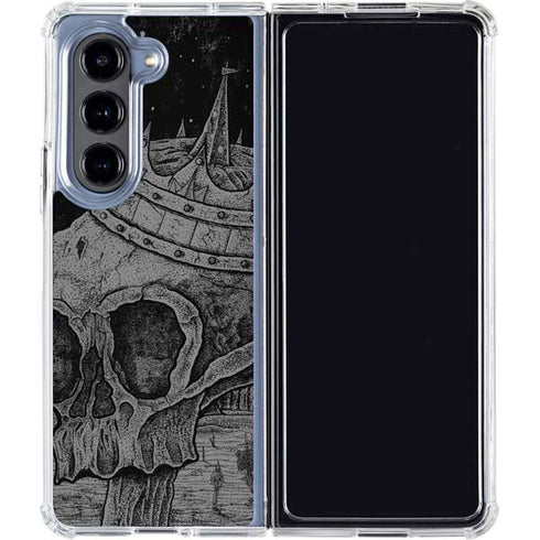 Alchemy Carta Skull Sketch Galaxy Z Fold5 5G Clear Case
