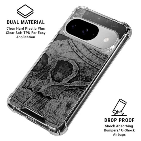 Alchemy Carta Skull Sketch Google Pixel 10 Clear Case