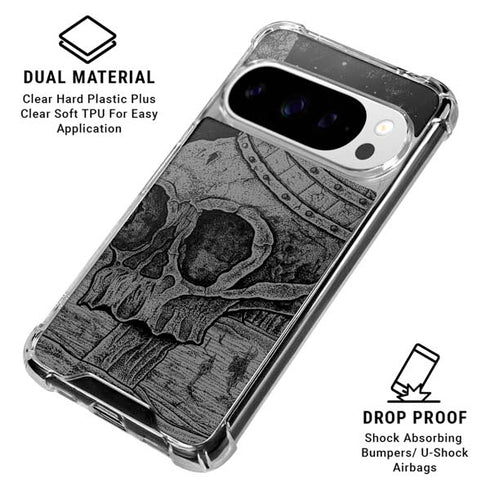 Alchemy Carta Skull Sketch Google Pixel 10 Pro XL Clear Case