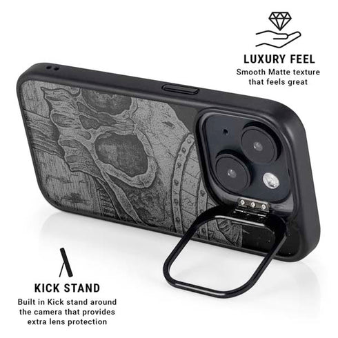Alchemy Carta Skull Sketch iPhone 13 Kickstand Case