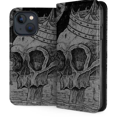Alchemy Carta Skull Sketch iPhone 14 Plus Folio Case