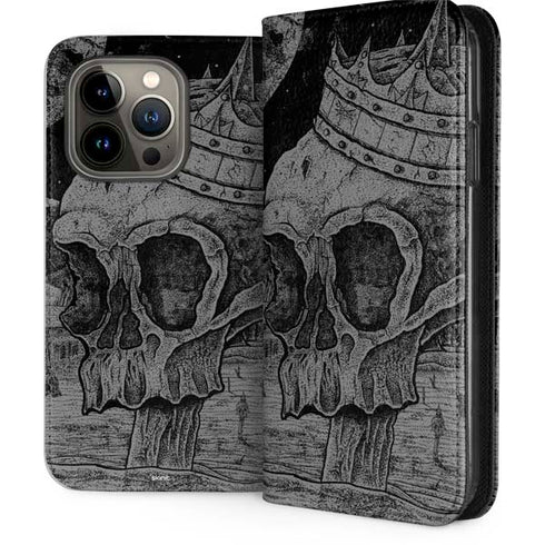 Alchemy Carta Skull Sketch iPhone 14 Pro Folio Case