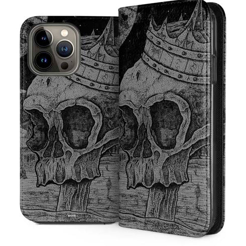 Alchemy Carta Skull Sketch iPhone 14 Pro Max Folio Case