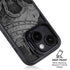 Alchemy Carta Skull Sketch iPhone 15 Plus Kickstand Case