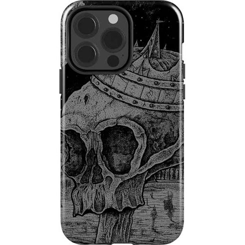 Alchemy Carta Skull Sketch iPhone 15 Pro Impact Case