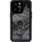 Alchemy Carta Skull Sketch iPhone 15 Pro Waterproof Case