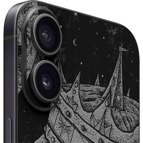 Alchemy Carta Skull Sketch iPhone 16 Plus Skin