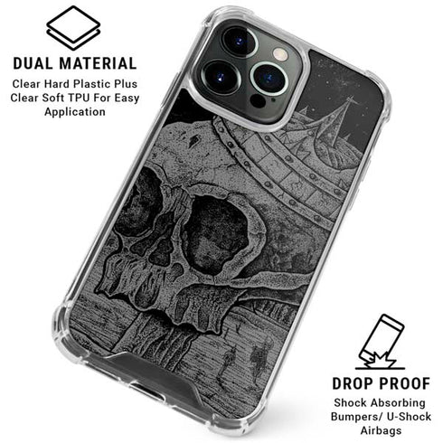 Alchemy Carta Skull Sketch iPhone 16 Pro Clear Case