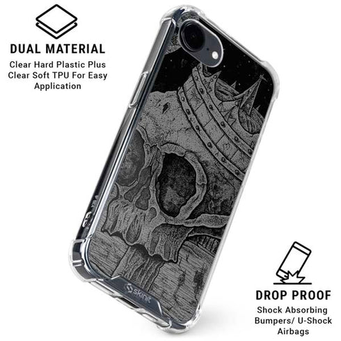 Alchemy Carta Skull Sketch iPhone 16e Clear Case