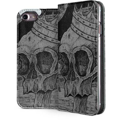 Alchemy Carta Skull Sketch iPhone 7 Folio Case