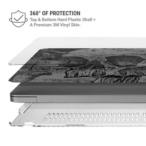 Alchemy Carta Skull Sketch MacBook Pro 14in (2021-24) Case plus Skin