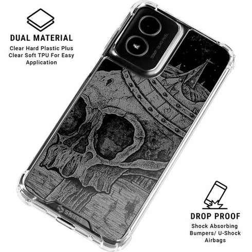 Alchemy Carta Skull Sketch Moto G Power 5G (2024) Clear Case