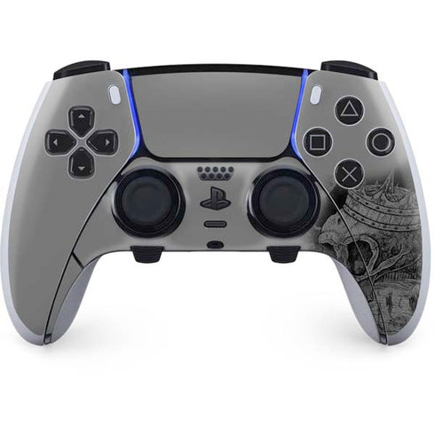 Alchemy Carta Skull Sketch PS5 DualSense Edge Pro Controller Skin