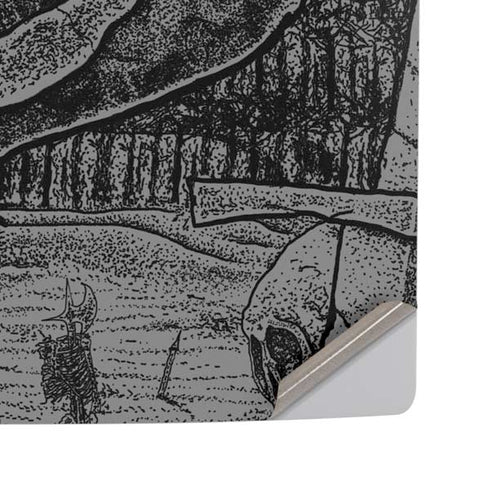 Alchemy Carta Skull Sketch PS5 Pro Disk Console Skin