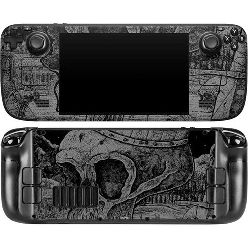 Alchemy Carta Skull Sketch Steam Deck Handheld Gaming Computer OLED Skin