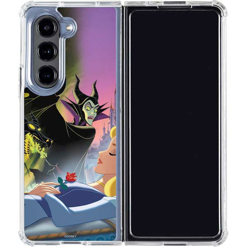 Disney Villains Sleeping Beauty and Maleficent Art Galaxy Z Fold5 5G Clear Case