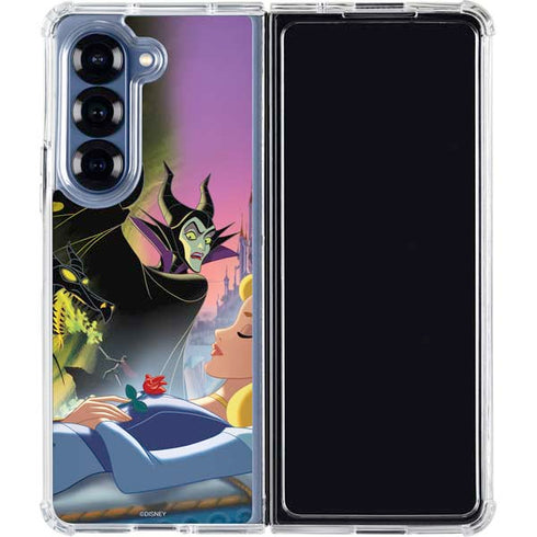 Disney Villains Sleeping Beauty and Maleficent Art Galaxy Z Fold7 Clear Case