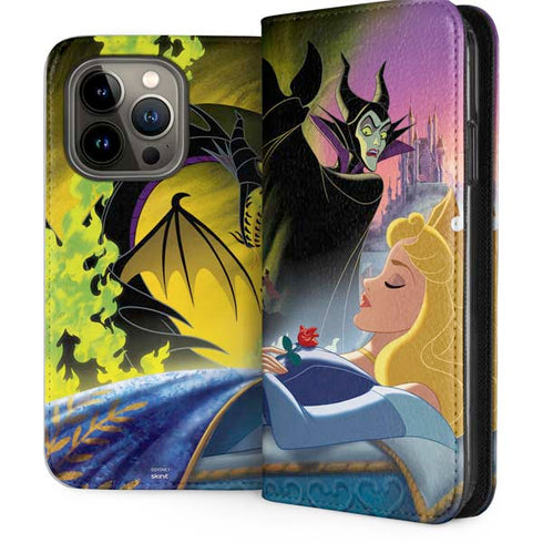 Disney Villains Sleeping Beauty and Maleficent Art iPhone 13 Pro Folio Case