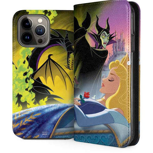 Disney Villains Sleeping Beauty and Maleficent Art iPhone 14 Pro Max Folio Case