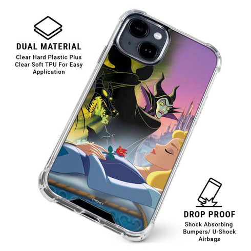 Disney Villains Sleeping Beauty and Maleficent Art iPhone 15 Clear Case
