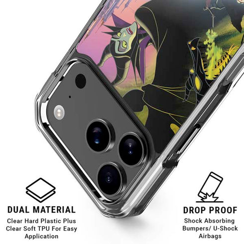 Disney Villains Sleeping Beauty and Maleficent Art iPhone 17 Pro Max Clear Case