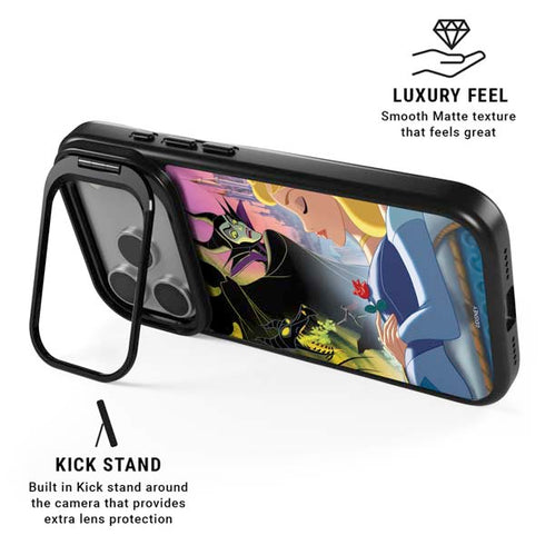 Disney Villains Sleeping Beauty and Maleficent Art iPhone 17 Pro Max Kickstand Case