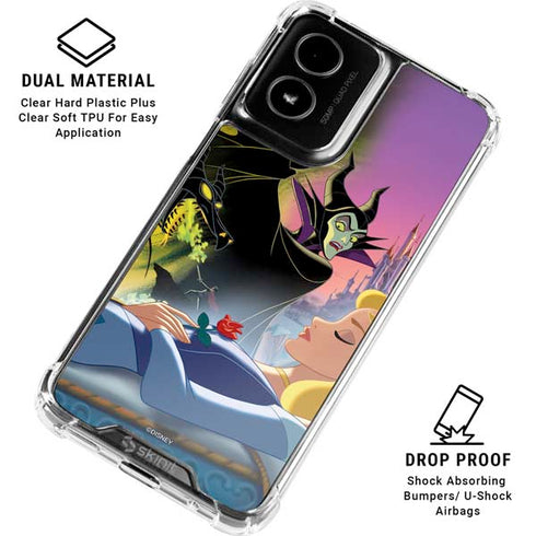 Disney Villains Sleeping Beauty and Maleficent Art Moto G Power 5G (2024) Clear Case