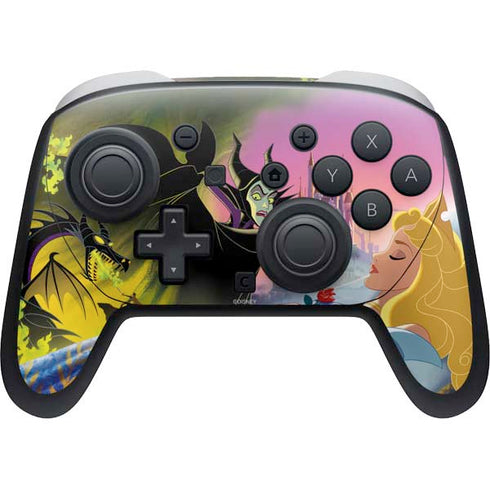 Disney Villains Sleeping Beauty and Maleficent Art Nintendo Switch 2 (2025) Pro Controller Skin