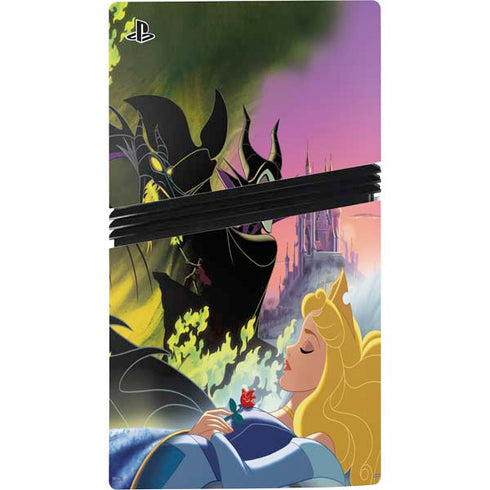 Disney Villains Sleeping Beauty and Maleficent Art PS5 Pro Console Skin