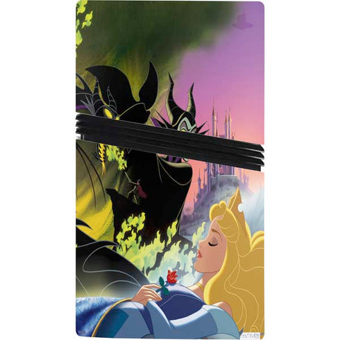 Disney Villains Sleeping Beauty and Maleficent Art PS5 Pro Console Skin