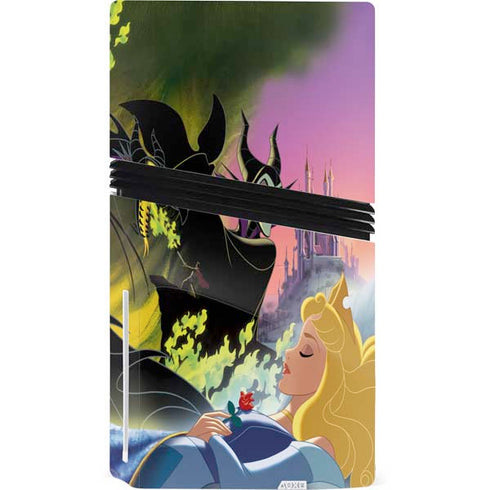 Disney Villains Sleeping Beauty and Maleficent Art PS5 Pro Disk Console Skin