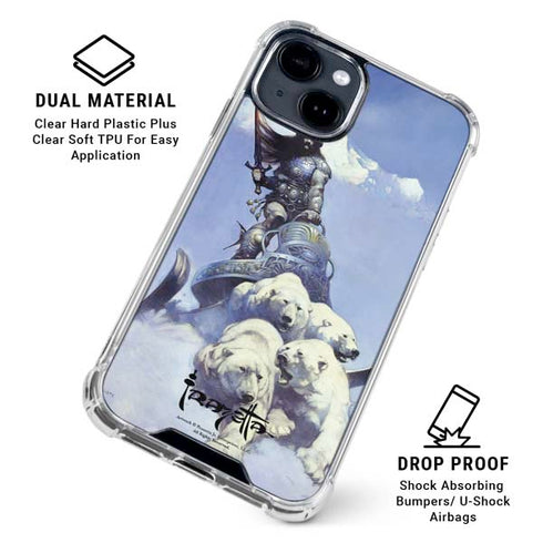 Sliver Warrior by Frazetta iPhone 15 Clear Case