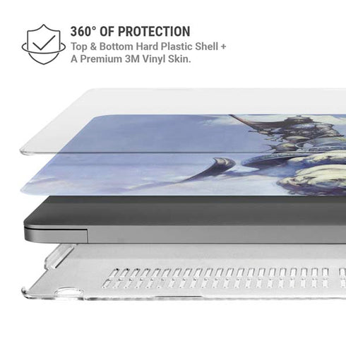 Sliver Warrior by Frazetta MacBook Pro 14in (2021-24) Case plus Skin
