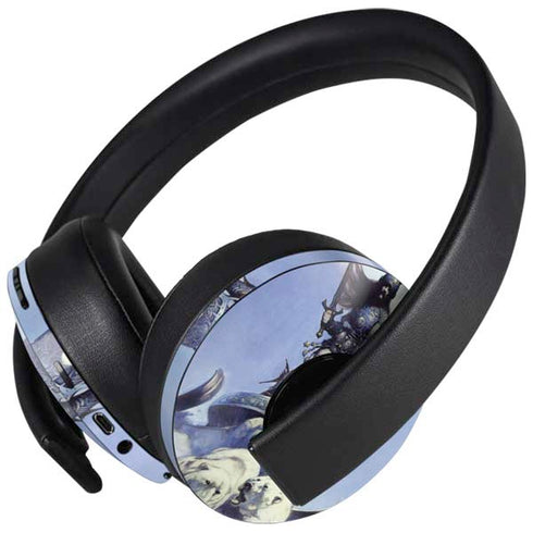 Sliver Warrior by Frazetta PlayStation 4 Gold Wireless Headset Skin