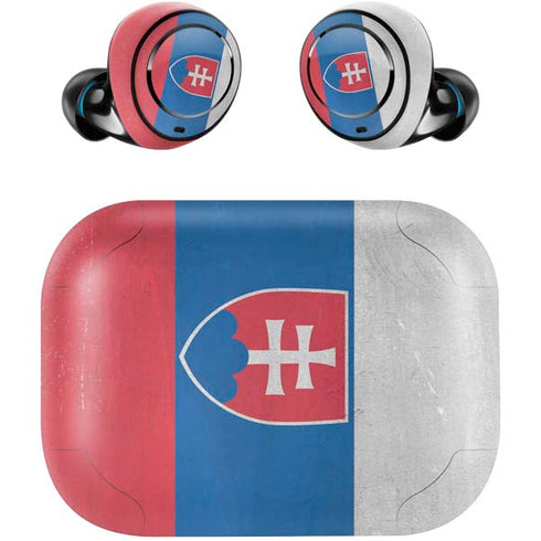 Slovakia Flag Distressed Amazon Echo Buds Skin