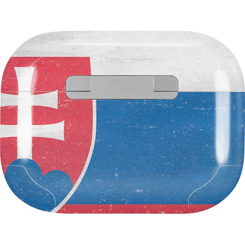 Slovakia Flag Distressed AirPods Skins