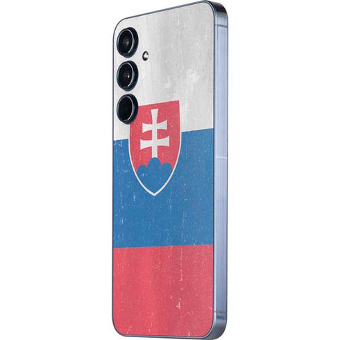 Slovakia Flag Distressed Galaxy A55 5G Skin