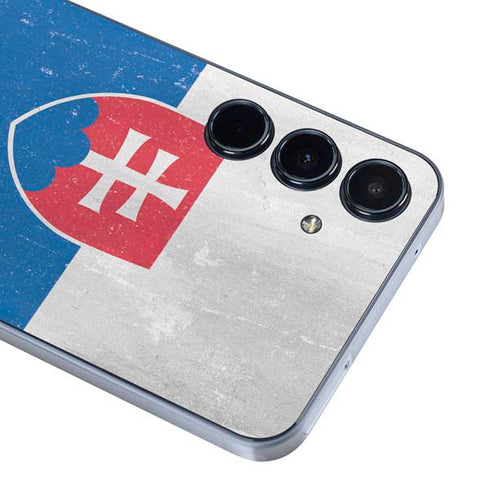 Slovakia Flag Distressed Galaxy A55 5G Skin