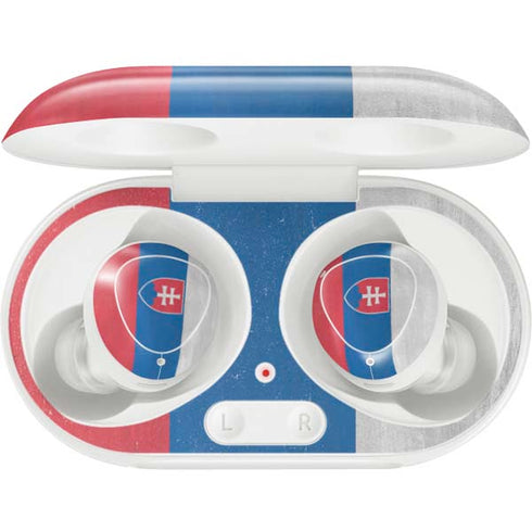 Slovakia Flag Distressed Galaxy Buds Plus Skin