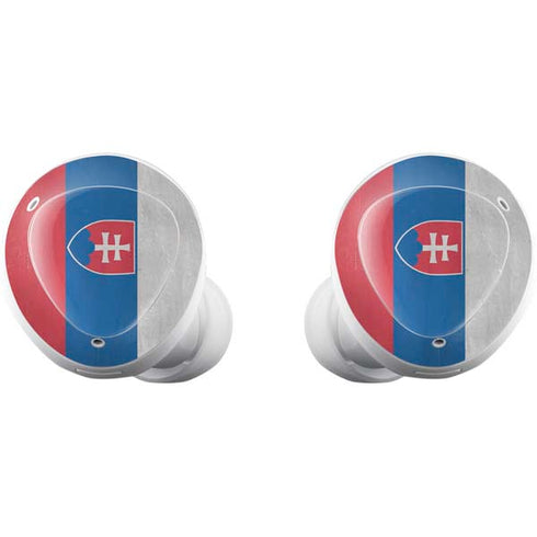 Slovakia Flag Distressed Galaxy Buds Plus Skin