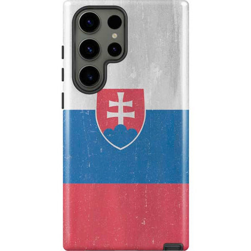Slovakia Flag Distressed Galaxy S23 Ultra Pro Case