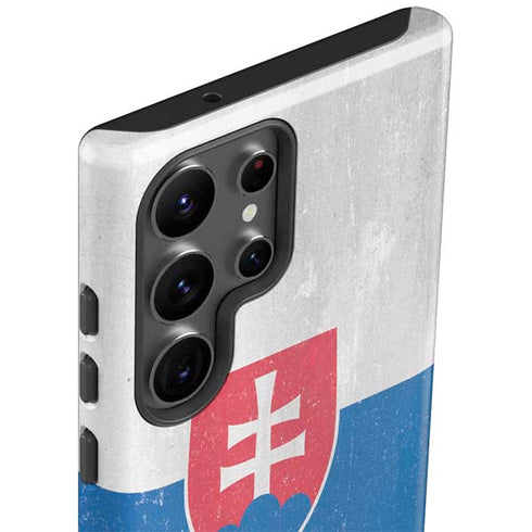 Slovakia Flag Distressed Galaxy S23 Ultra Pro Case