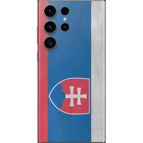 Slovakia Flag Distressed Galaxy Skins