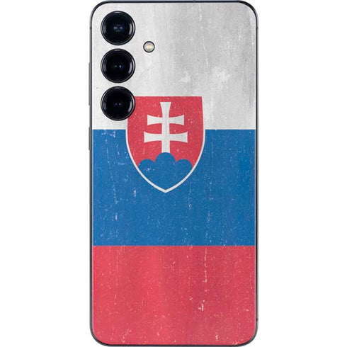 Slovakia Flag Distressed Galaxy S24 Skin