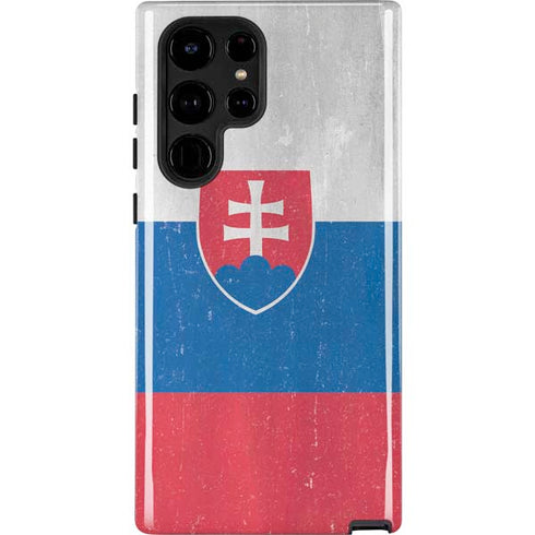 Slovakia Flag Distressed Galaxy Cases