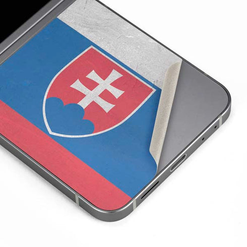 Slovakia Flag Distressed Galaxy Z Flip6 Skin
